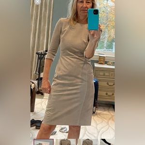 Faux Suede Taupe Dress